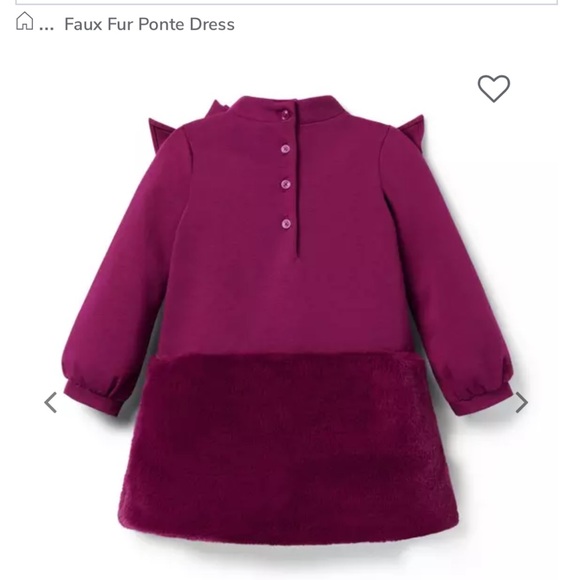 Janie and Jack faux fur ponte dress Size 18-24 months - Picture 4 of 4